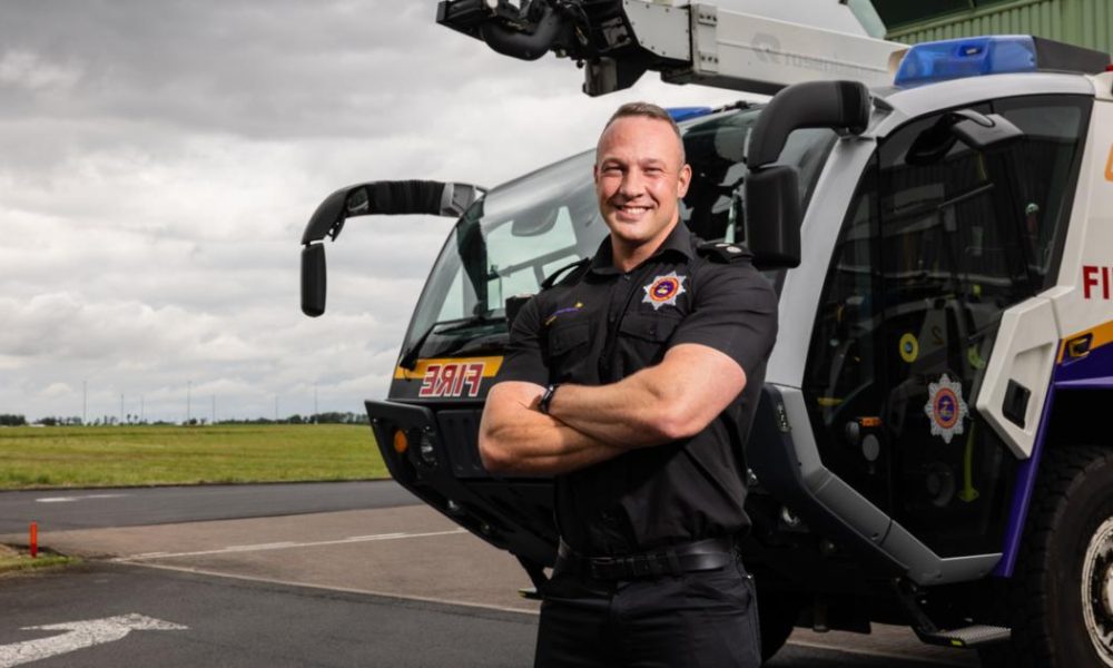 Three Newcastle Airport firefighters promoted for service