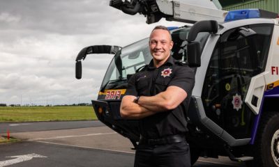 Three Newcastle Airport firefighters promoted for service