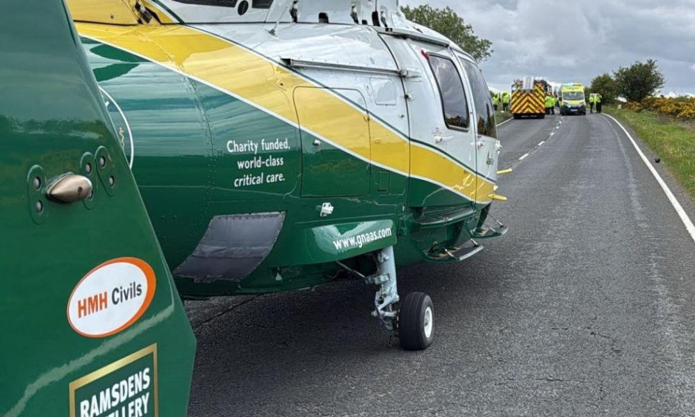 Air ambulance attends accident on A171 near Scaling Dam