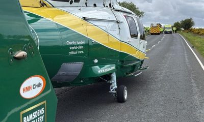 Air ambulance attends accident on A171 near Scaling Dam