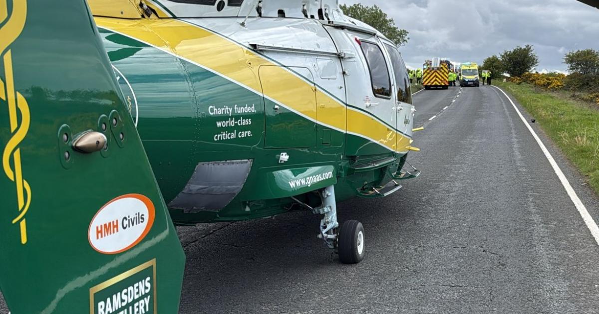 Air ambulance attends accident on A171 near Scaling Dam