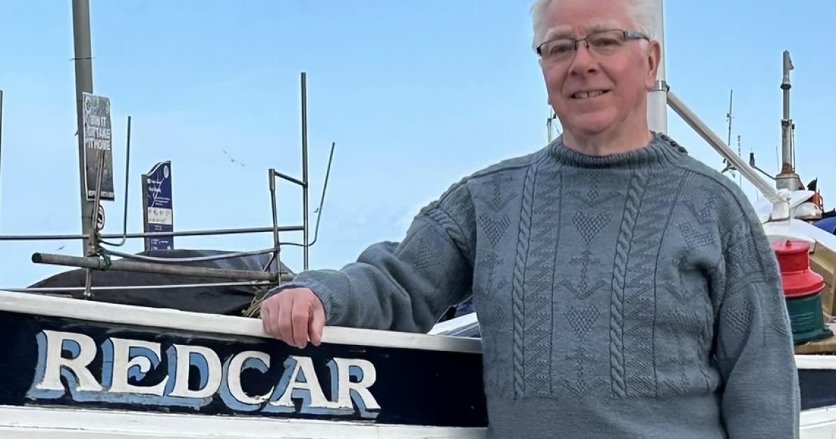 The gansey created in honour of Redcar lifeboat man