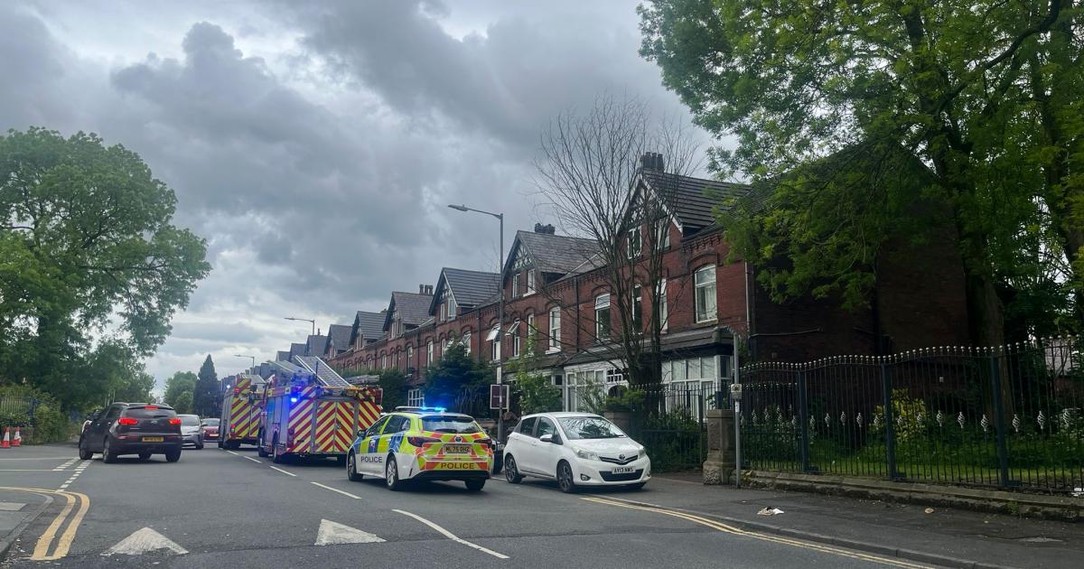 Firefighters attend an incident on Bromwich Street, Bolton