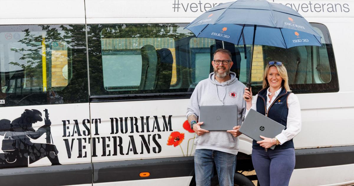 GSC Grays gifts computers to East Durham Veterans Trust