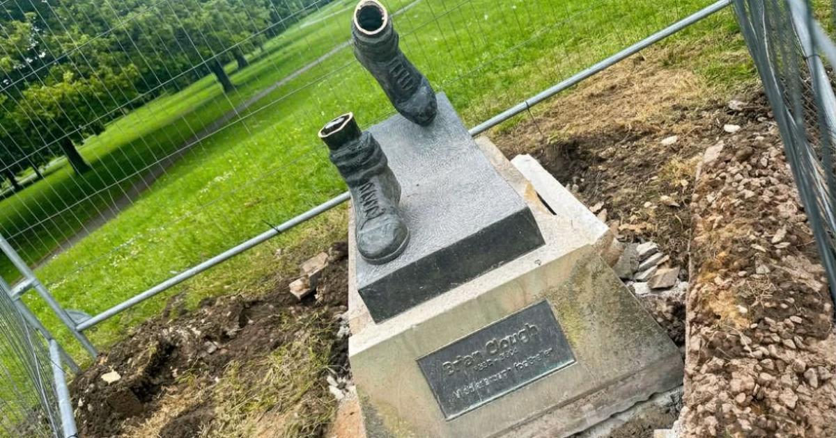 Brian Clough statue boots only part remaining in Boro park