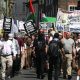 Pro-Palestinian protesters march through York city centre