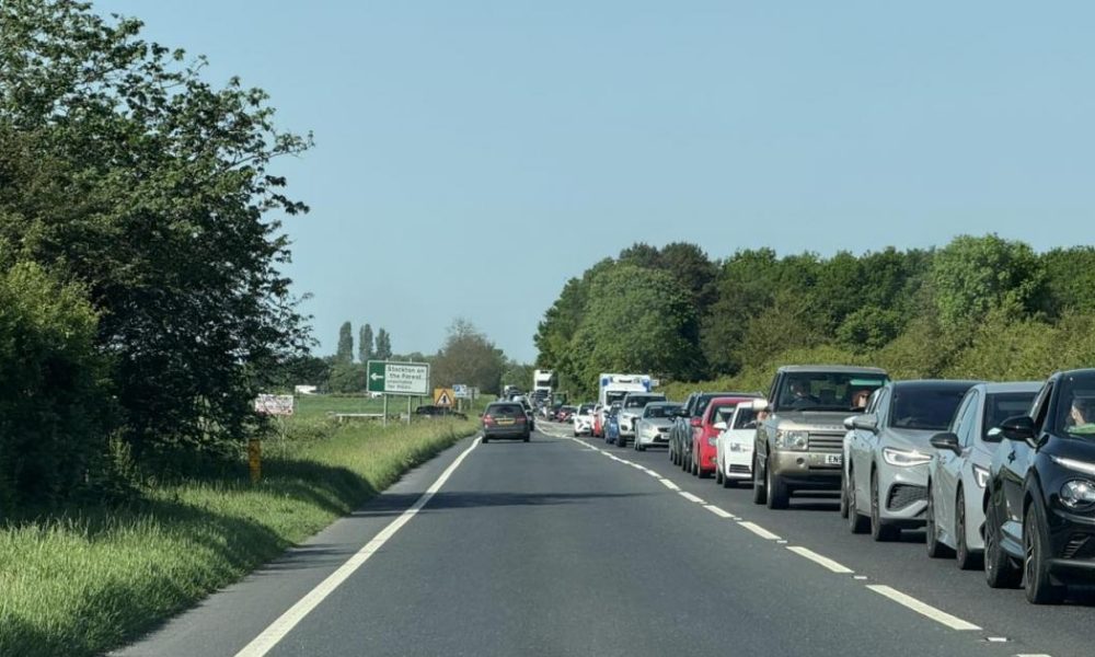 A64 Eastbound very busy as people head towards the coast