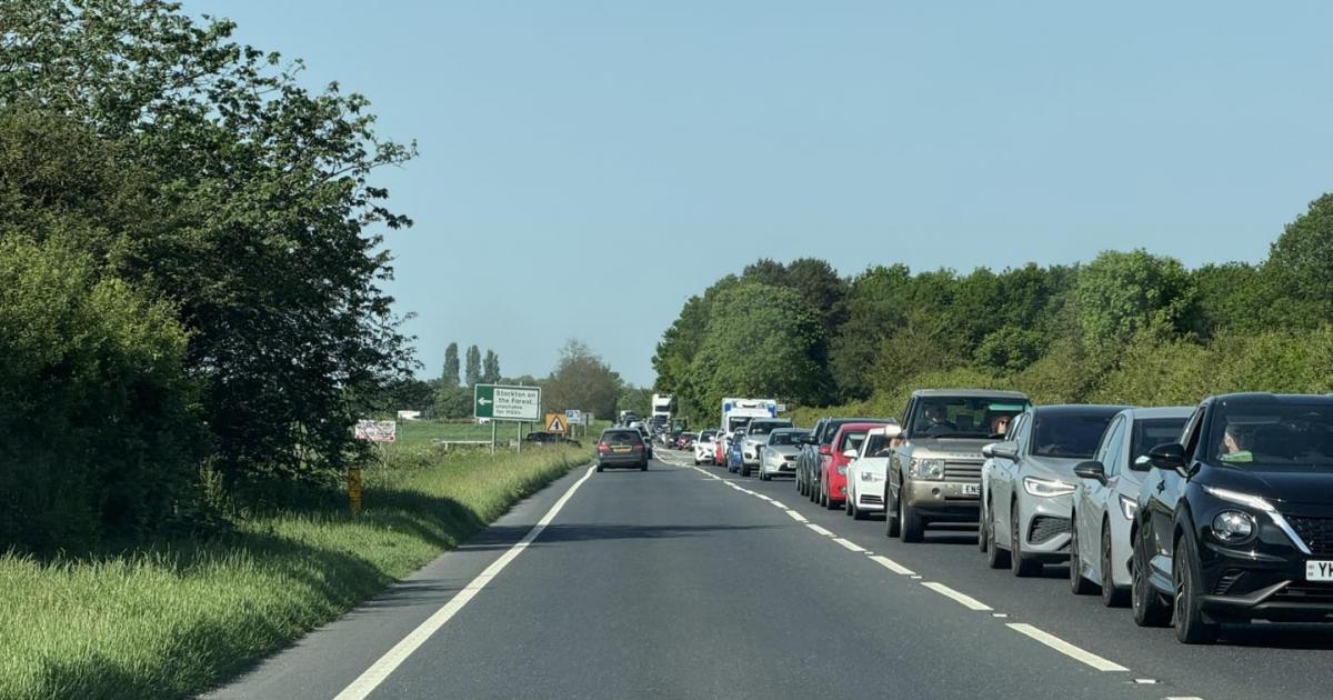 A64 Eastbound very busy as people head towards the coast