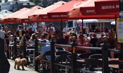 Crowds find riverside shade in York as temperatures soar