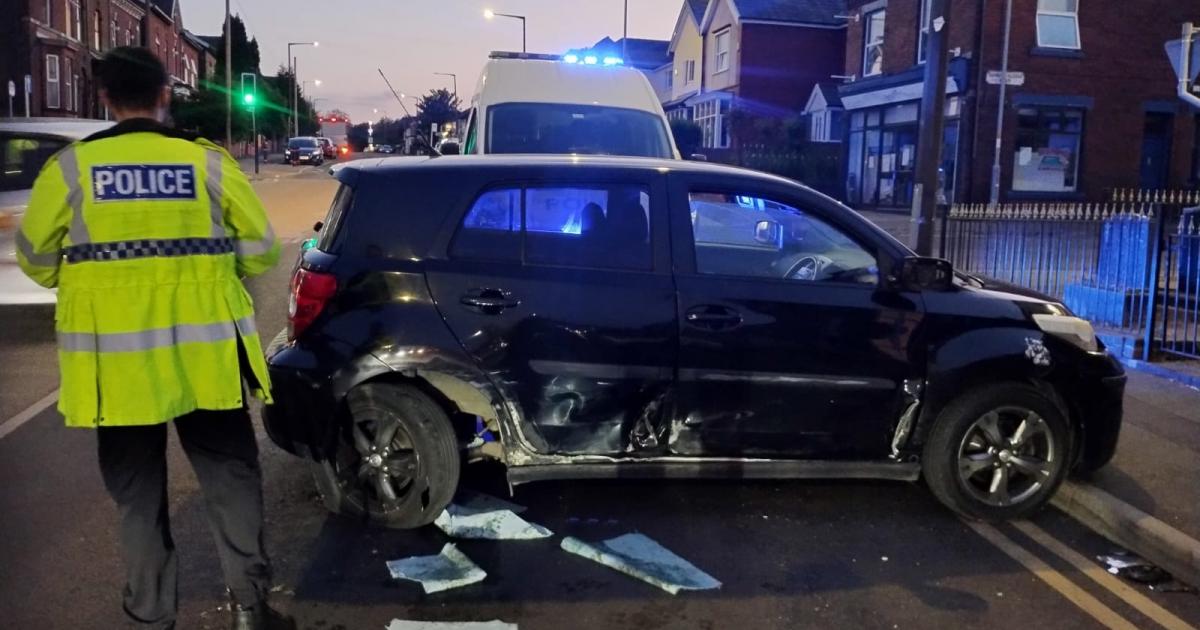 Police at scene of crash on Captains Clough Road and Chorley Old Road