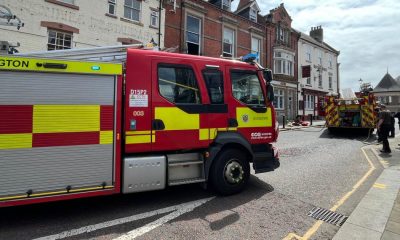 Pictures after fire breaks out in Church Row, in Darlington