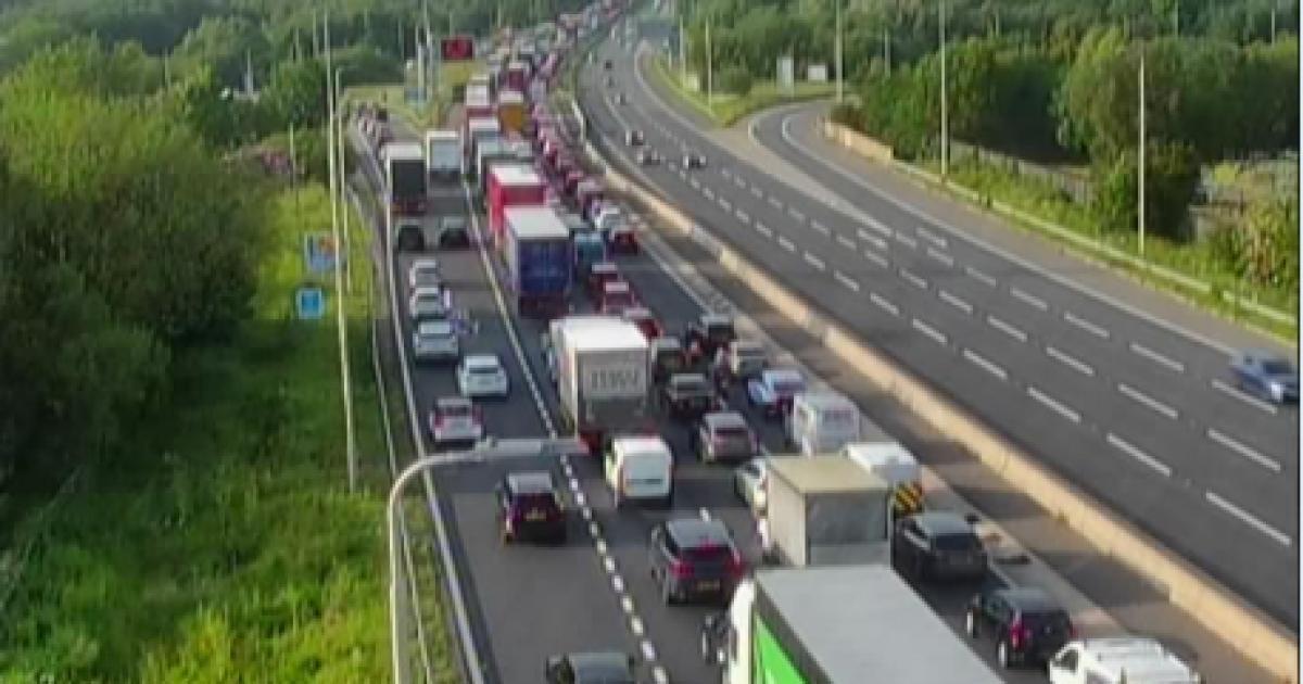 LIVE - M6 northbound shut with hour-long delays following a collision