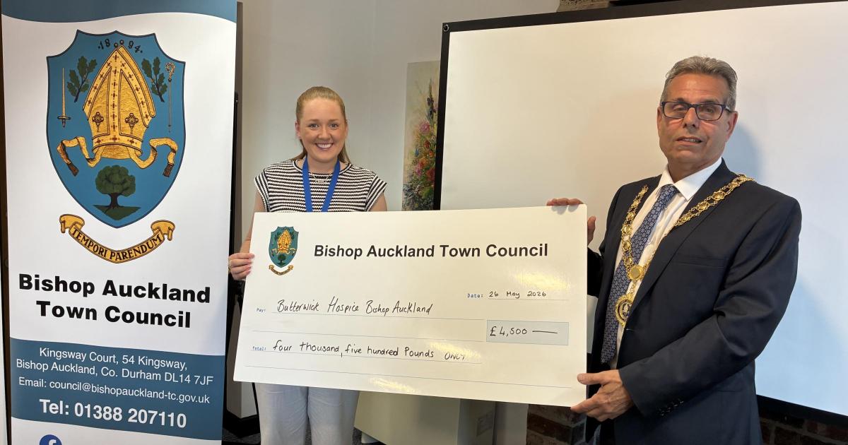 Bishop Auckland Mayor raises 4,500 for Butterwick Hospice