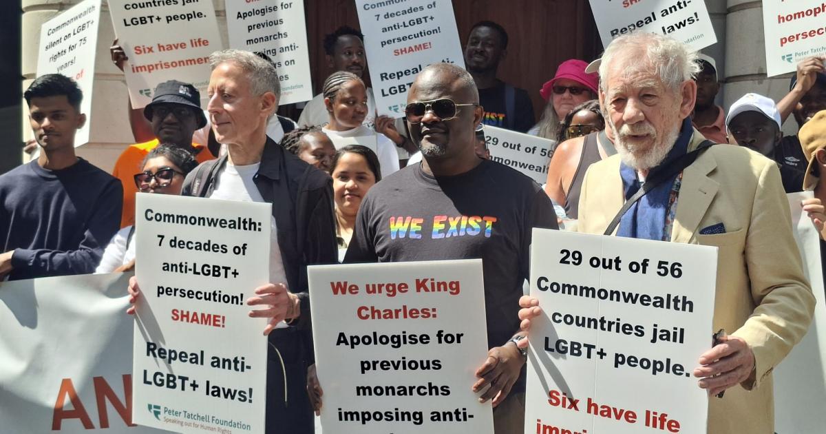 Sir Ian McKellen leads protest against countries criminalising LGBT+