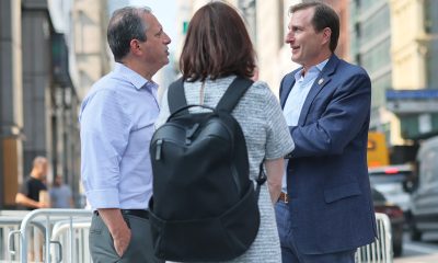 Former city comptroller Brad Lander (left) and Rep. Dan Goldman clash over Israel as Manhattan primary spotlights Democratic divide.