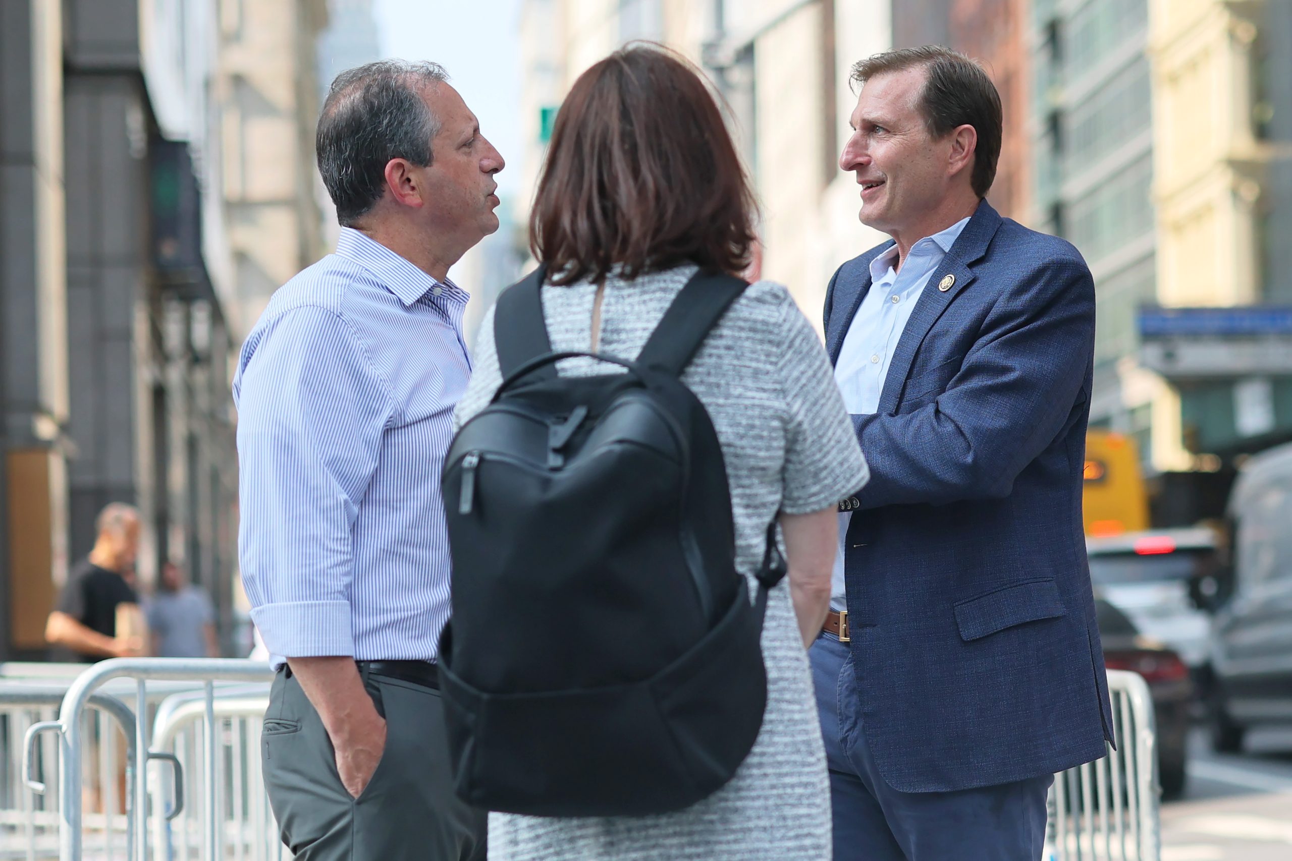 Former city comptroller Brad Lander (left) and Rep. Dan Goldman clash over Israel as Manhattan primary spotlights Democratic divide.