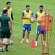 Members of the Iran squad pictured training for the World Cup in Antalya