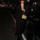3 Rihanna Spotted On Mothers Day In An Oversized Black Suit And Chanel Wicker Bag With AAP Rocky