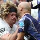Alfie Barbeary is tackled high