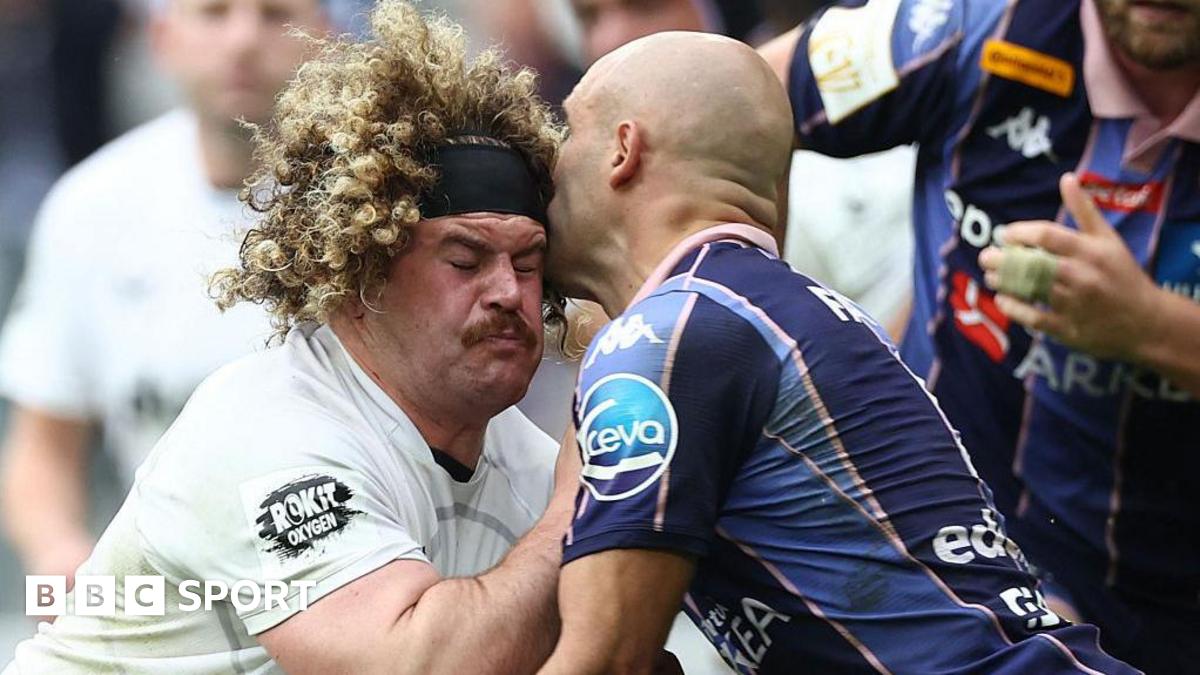 Alfie Barbeary is tackled high