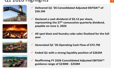 SunCoke Energy Q1 2026 slides: EBITDA dips as weather, turbine hit coke