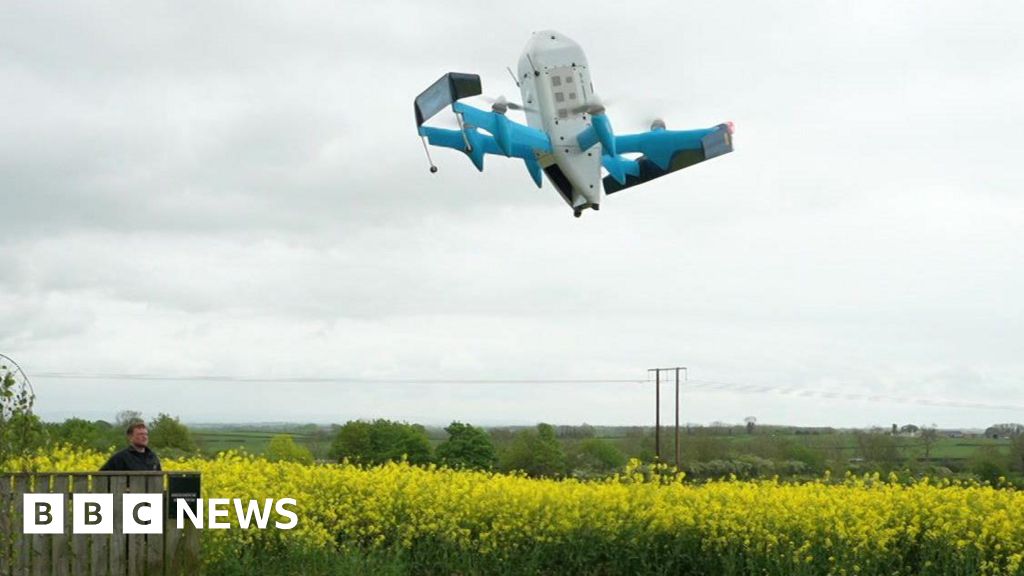 'We had people come just to see it': Amazon delivers its first UK parcels by drone