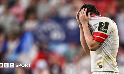 James Hume dejected at full-time