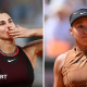 A split picture of Aryna Sabalenka and Naomi Osaka