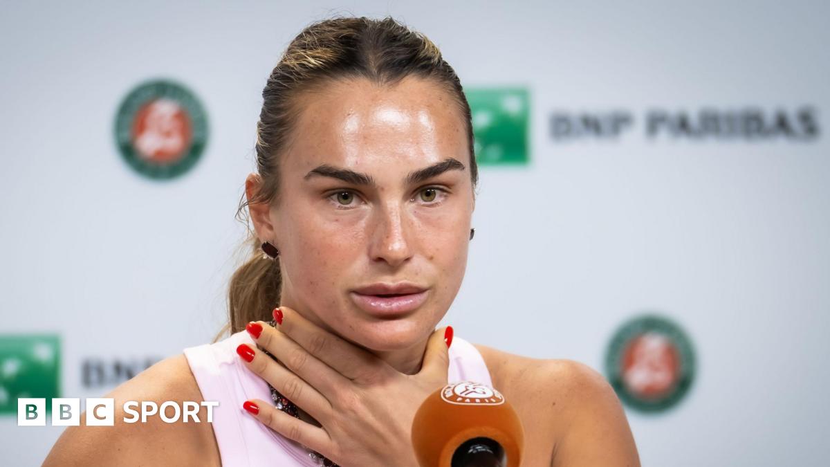 Aryna Sabalenka speaks to the media at the 2026 French Open