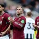 West Ham skipper Jarrod Bowen (centre) after the 3-1 defeat at Newcastle