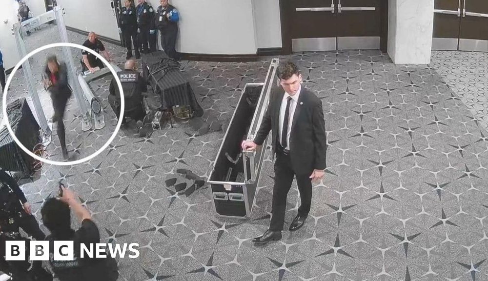 Footage appears to show Washington press dinner suspect shoot at agent