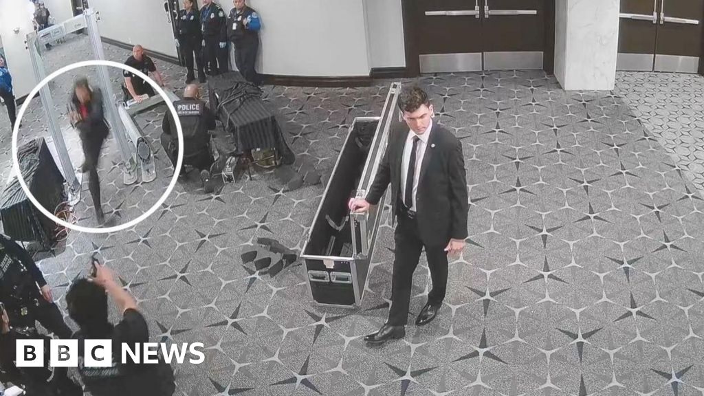 Footage appears to show Washington press dinner suspect shoot at agent