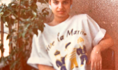 The author two hours before she left Lebanon to immigrate to the United States and reunite with her father after his 13-year absence.