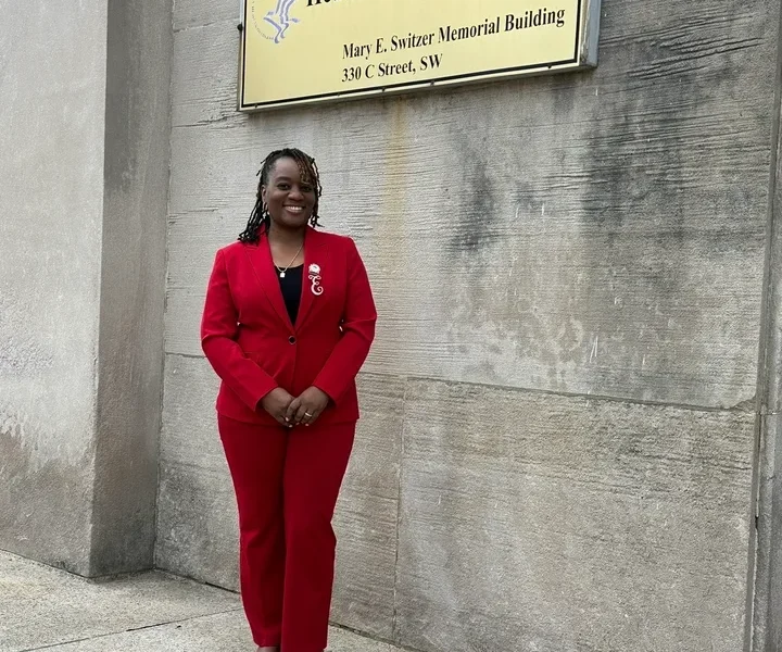 The author visiting the U.S. Department of Health and Human Services in her official role as the director of the Policy and Movement Building.