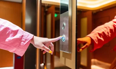 You will likely touch a first-floor elevator to get out of a hotel lobby, and it's a common place for people to spread germs.