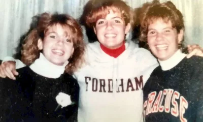 From left: Jenny, the author and their sister, Colleen, pictured when she was home from college in winter 1991.