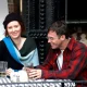 Cynthia Nixon and David Eigenberg pictured on the set of Sex And The City in 2003