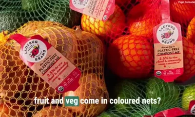 Ever wondered why some fruit and veg come in coloured nets?