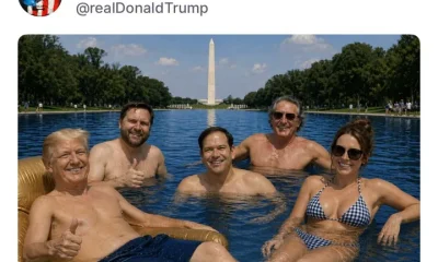 During a Friday night social media spree, President Trump posted this AI-generated image.