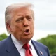 President Donald Trump, here departing from the White House on Friday, fumed at former President Barack Obama over his approach to Iran in a Sunday afternoon Truth Social post.