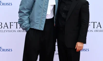 Owen Cooper and Stephen Graham arriving at the TV Baftas