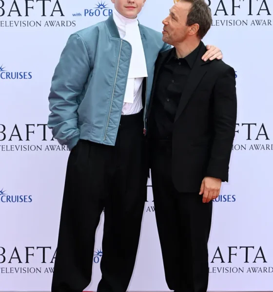 Owen Cooper and Stephen Graham arriving at the TV Baftas