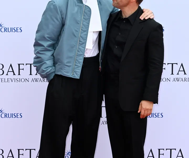 Owen Cooper and Stephen Graham arriving at the TV Baftas