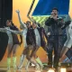 Israel's Eurovision representative Noam Bettan rehearsing on Monday