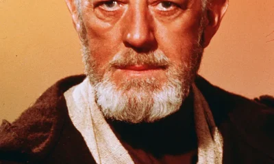 Alec Guinness in character as one of his most famous roles, Star Wars' Obi-Wan Kenobi