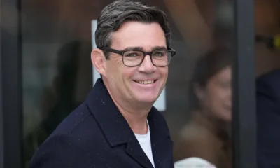 Andy Burnham the Mayor of Manchester arrives a fringe meeting during the annual Labour Party conference in Liverpool, England, Sept. 29, 2025.