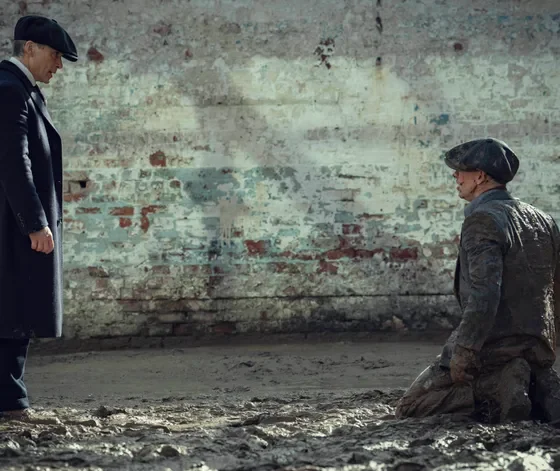 Barry on the set of The Immortal Man with Peaky Blinders OG Cillian Murphy