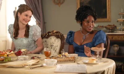 Hannah Dodd as Francesca Bridgerton and Masali Baduza as Michaela in season four of Bridgerton