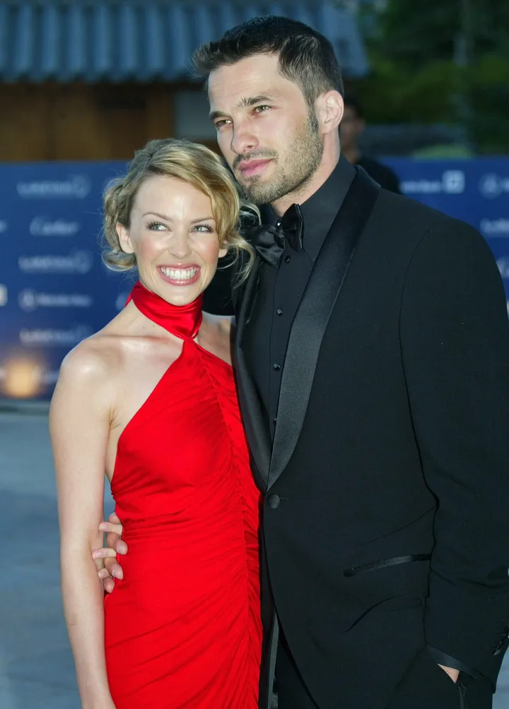 Kylie Minogue was dating the French actor Olivier Martinez when she was diagnosed with breast cancer