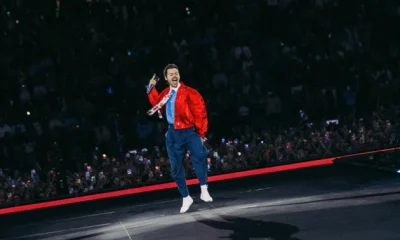 Harry Styles on stage in Amsterdam last week